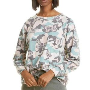 Wildfox Havi camo butterfly sweatshirt